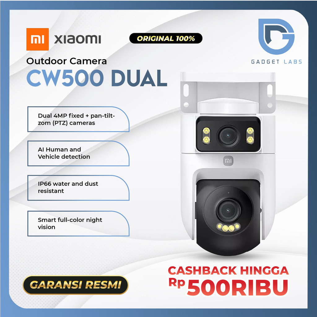 Jual Xiaomi Mi CW500 Dual Id Smart IP Camera CCTV Wifi Outdoor Indoor ...