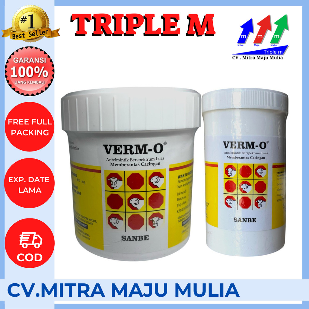 Jual VERM O 1BOX Obat cacing sapi/ kambing/ ternak isi 12 bolus & 42 ...