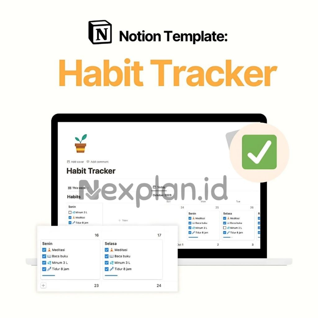 Jual Notion Template : Habit Tracker | Pantau Kebiasaan Harian & Bangun ...
