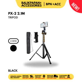 PX 2 Tripod Tinggi 2 1 Meter Include Holder Mini Ball Head Untuk Hp Ringlight Kamera