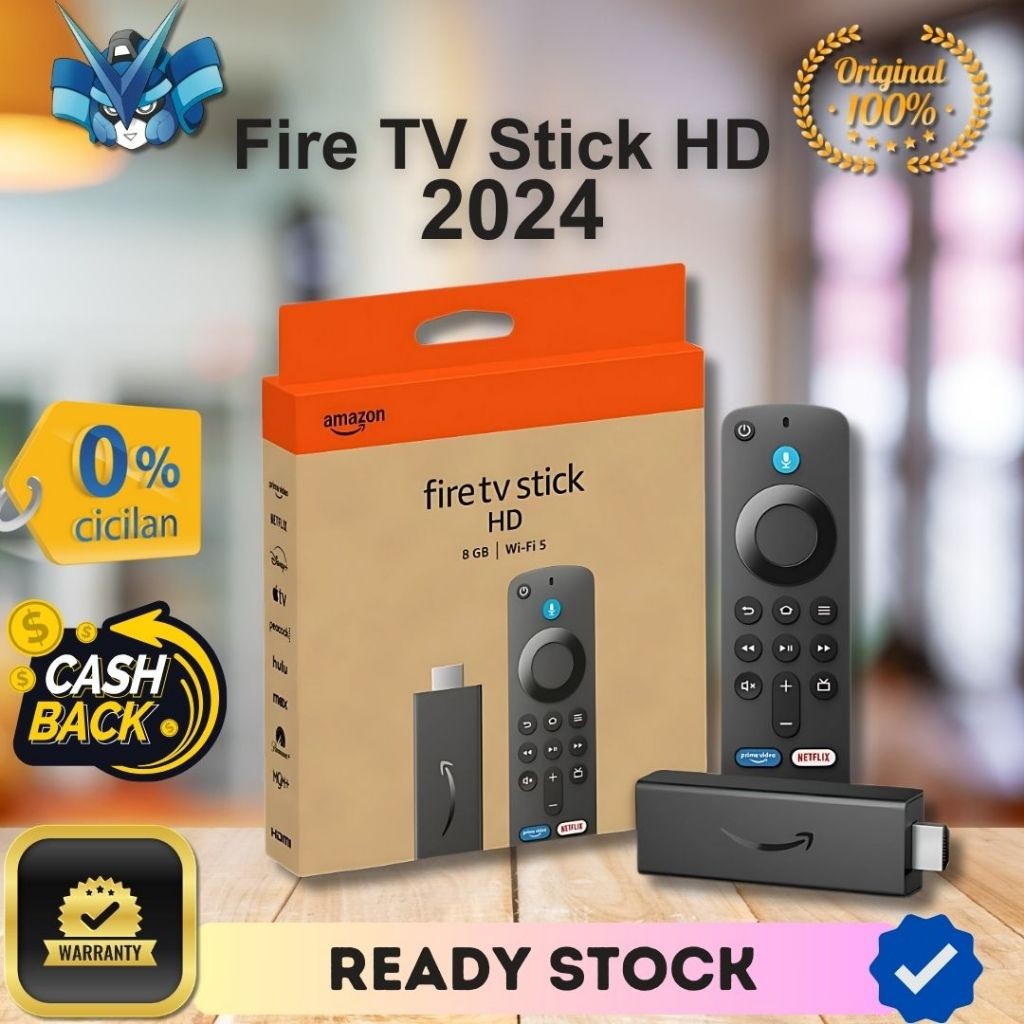 Jual Amazon Fire TV Stick HD 2024 Wifi 5 With Alexa / FireTv Stik HD ...