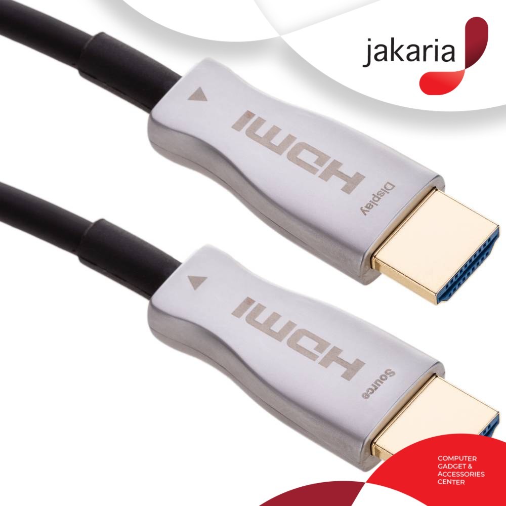 Jual Kabel HDMI 50 meter 4K Optik Fiber Aktif 50m High Quality HDMI 2.0 ...