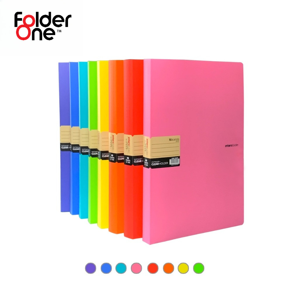 Jual InterX Folder Clear Holder Macarons / Map Display Album / Document ...
