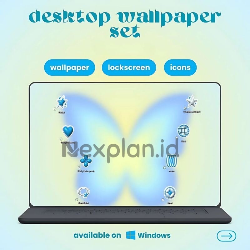 Jual Blue Wallpaper Desktop & Lockscreen + 12 Blue Icons + Panduan ...