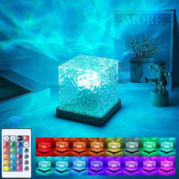 Lampu Kristal Meja RGB 16 Warna Sentuhan Dekorasi Romantis Cocok Ruang Tamu Kamar Tidur