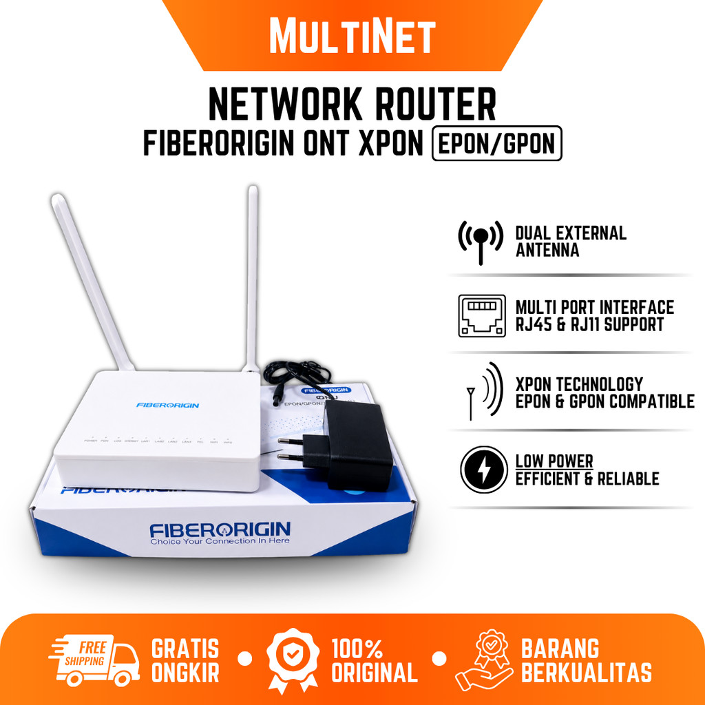 Jual FiberOrigin ONT XPON EPON GPON Router WiFi 300Mbps Dual Antena ...