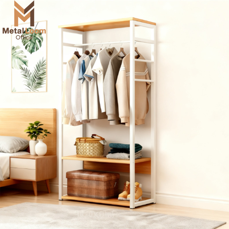 Jual Rak Baju Rak Pakaian Kayu Rak Baju Gantung Stand Hanger Rak Baju ...