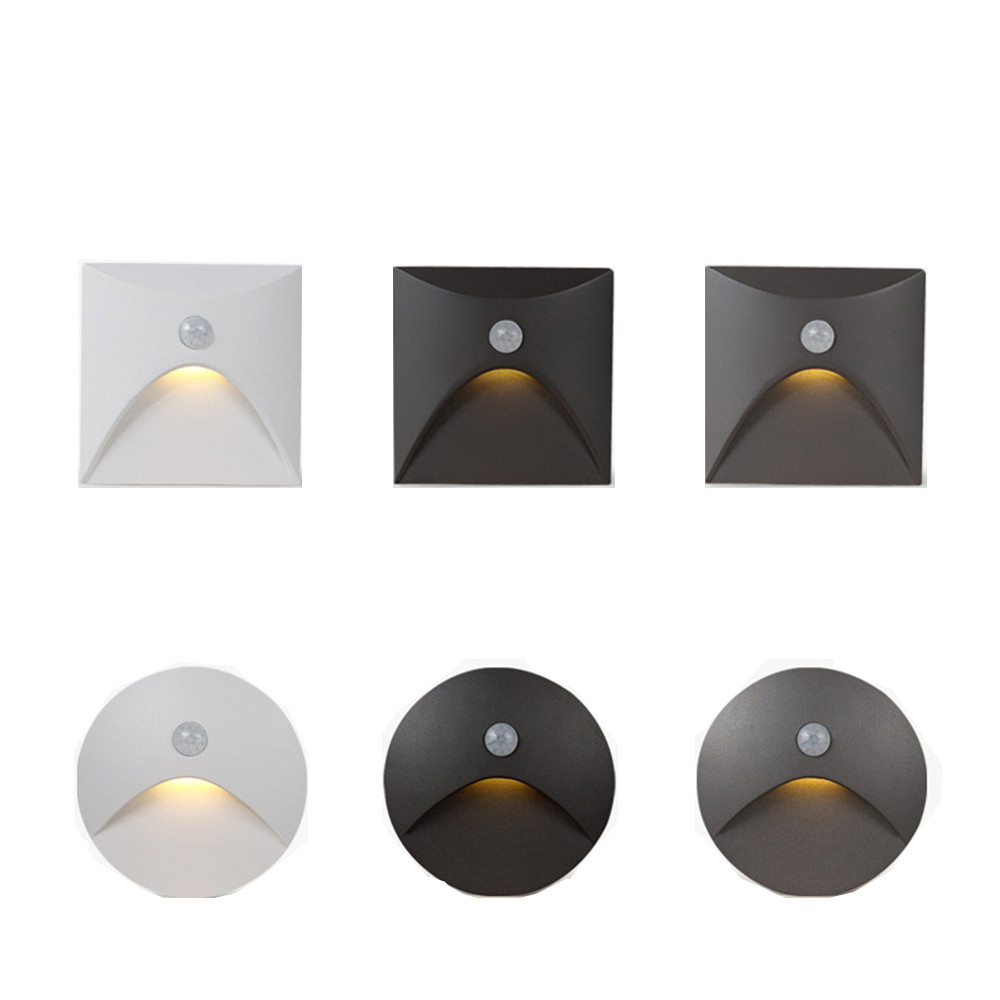 Jual Recessed Led Wall Lamp PIR Motion Sensor StairCase&Way Light 100 ...