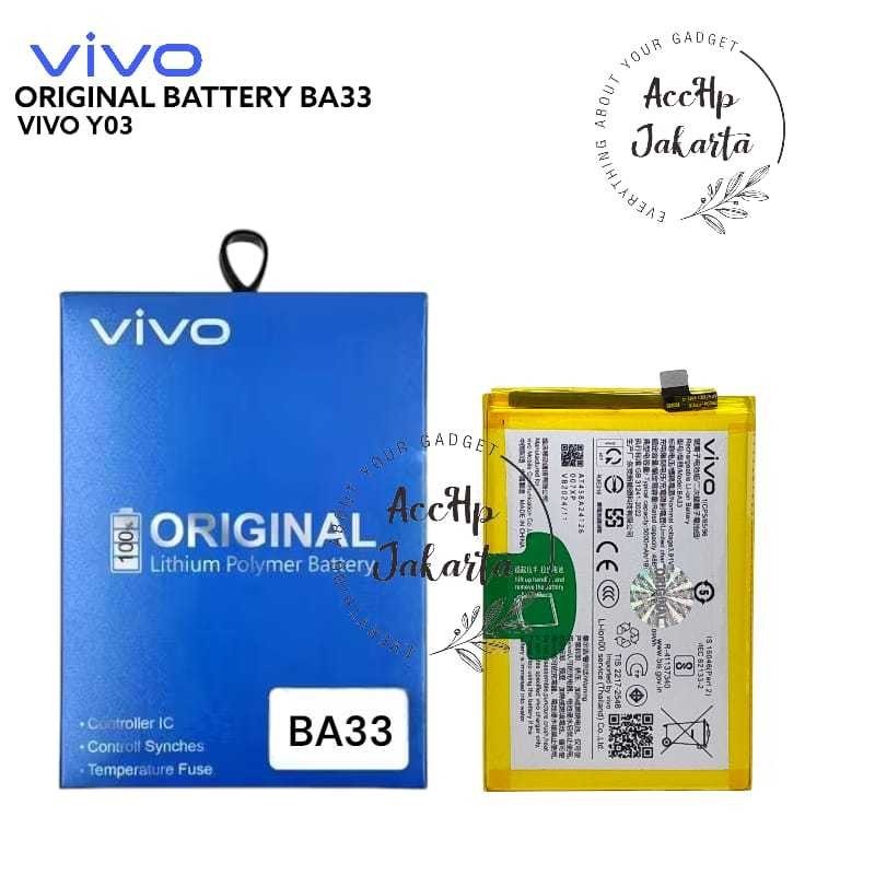 Jual Baterai Batre Vivo Y03 / Y18 BA33 Batu Batrei Batrai BA 33 Battery ...