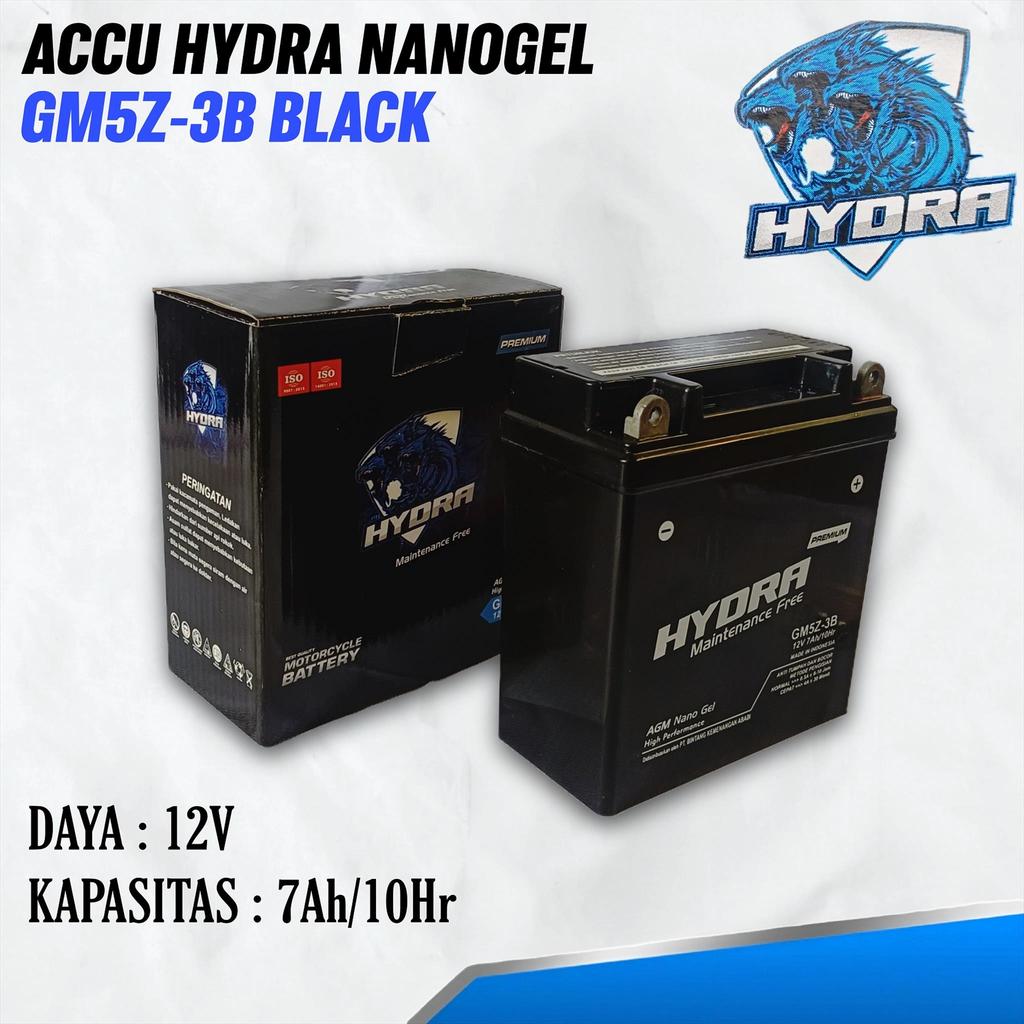 AKI MOTOR GM5Z-3B MERK HYDRA 12V.7Ah/10 JAM GARANSI 1 TAHUN