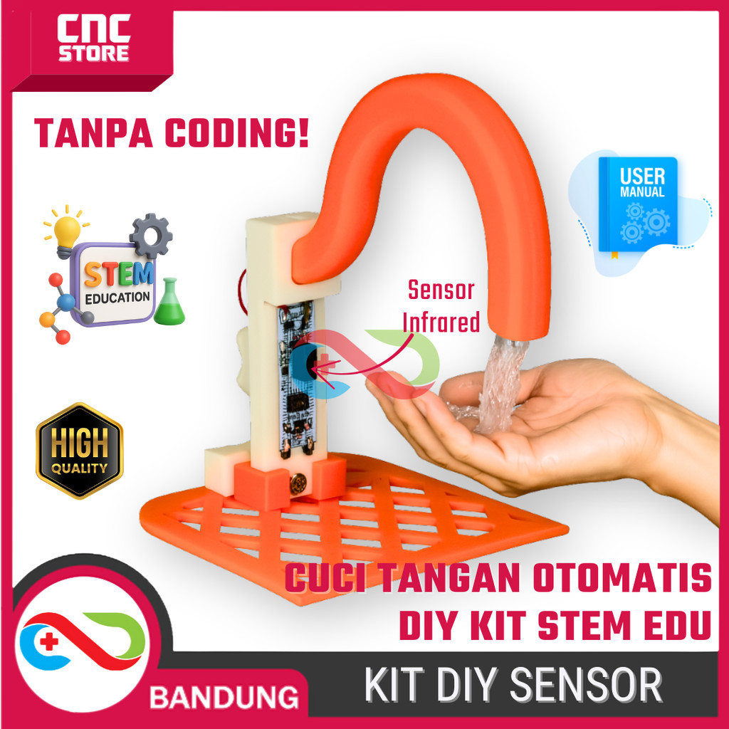 Jual KIT Cuci Tangan Otomatis dengan Sensor – Kit DIY STEM Education ...