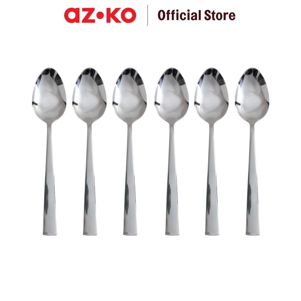 Jual AZKO Culinart Set 6 Pcs Sendok Makan - Silver Table Spoon Food ...