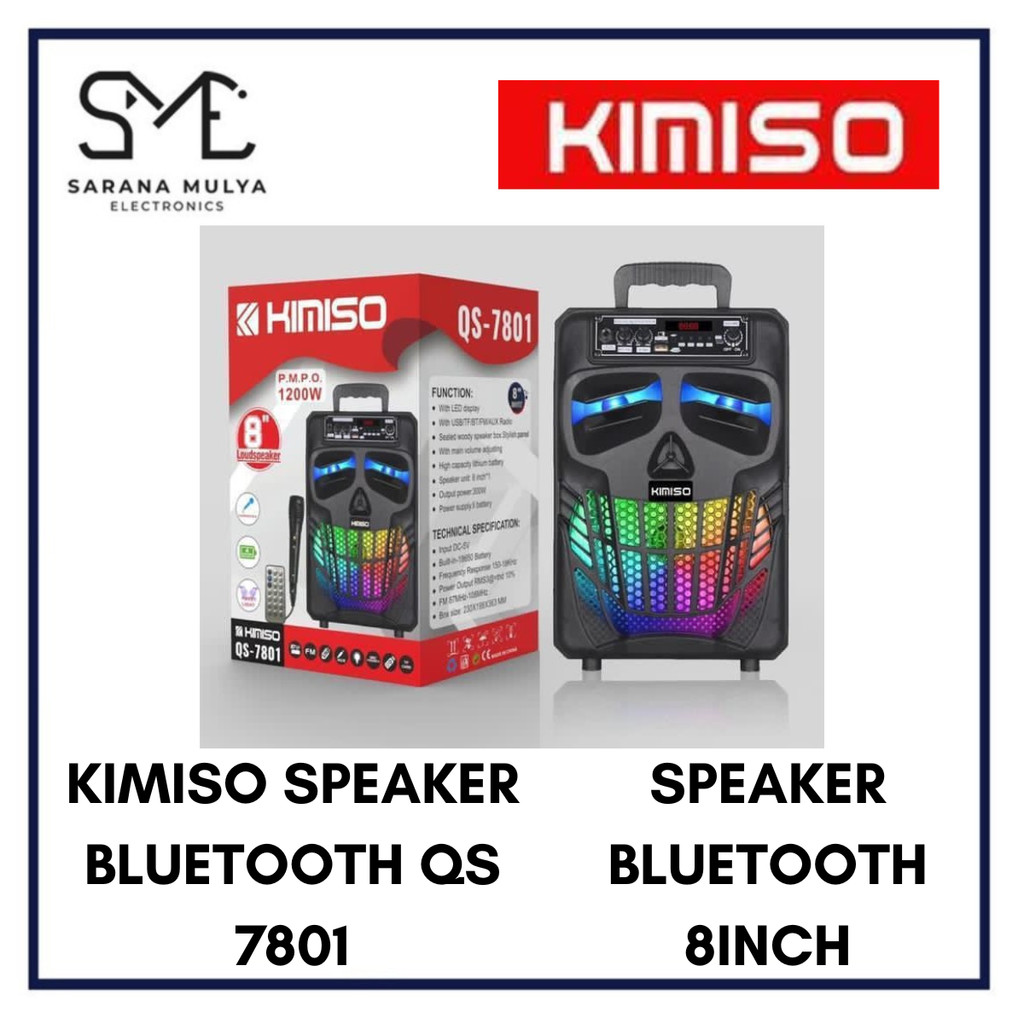 Jual SPEAKER BLUETOOTH FULL BASS 8,8 INCH SPEAKER NIRKABEL BLUETOOTH ...