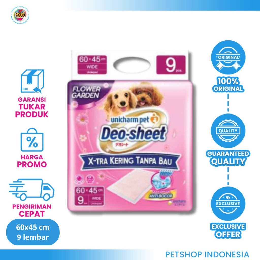 Jual Deo Sheet Wide W9 Floral - Underpad Anjing Anti Bau | Shopee Indonesia