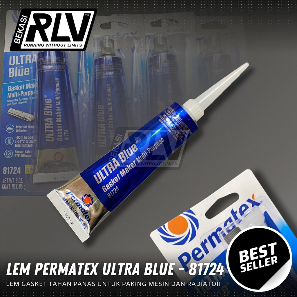 Jual Permatex Ultra Blue RTV Silicone Gasket Maker 81724 Multi-Purpose ...
