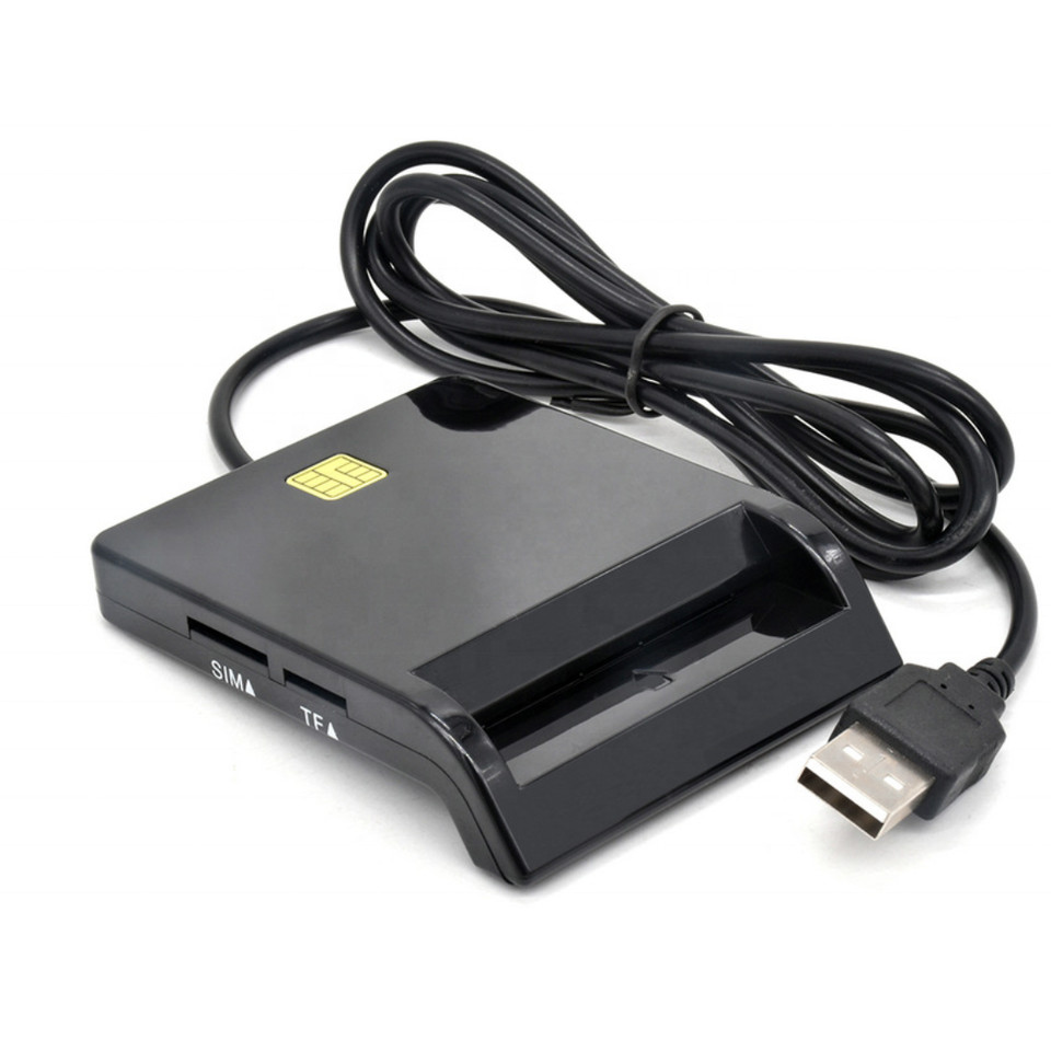Jual Multi-Function ID Card Reader Black Smart Tax Return Bank ID Card ...
