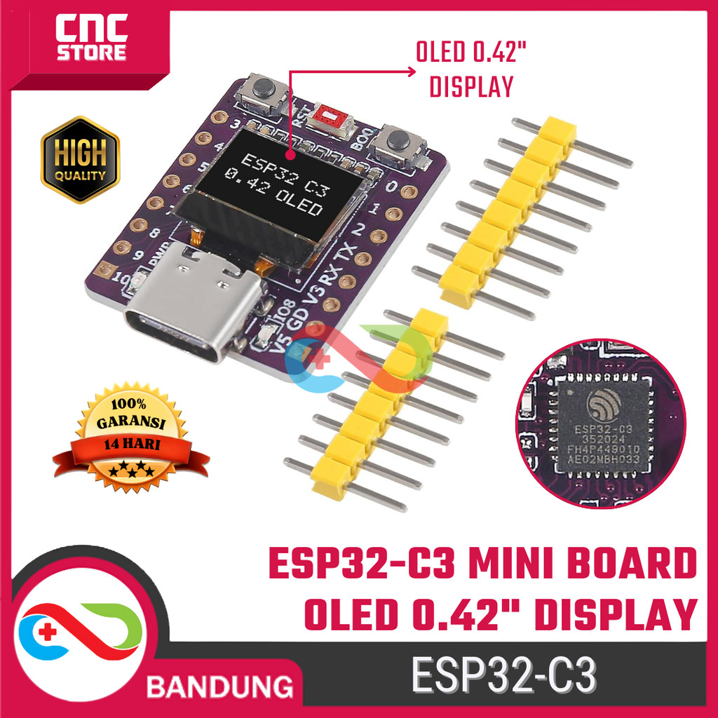 Jual ESP32-C3 OLED Super Mini IoT – WiFi Bluetooth Development Board 0. ...