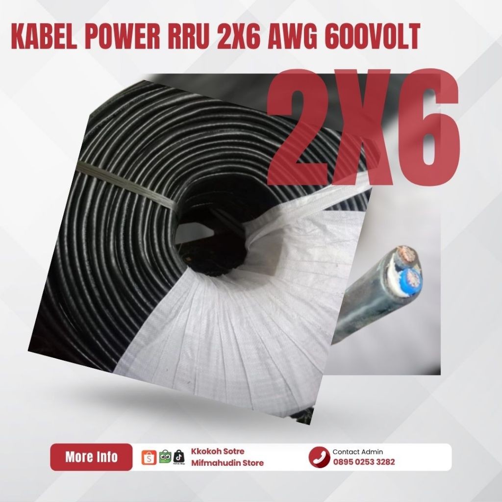 Jual Kabel Power RRU 2x6 AWG 600Volt | Shopee Indonesia