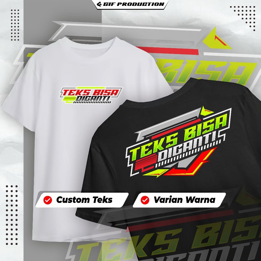 Jual KAOS SABLON CUSTOM TEKS Racing Concept EDIT TEKS / NAMA suka-suka ...