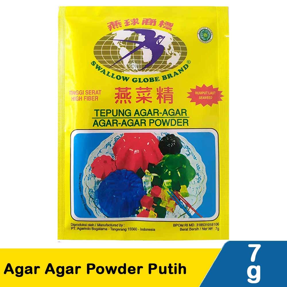 Jual SWALLOW GLOBE AGAR AGAR POWDER PUTIH 7g | Shopee Indonesia