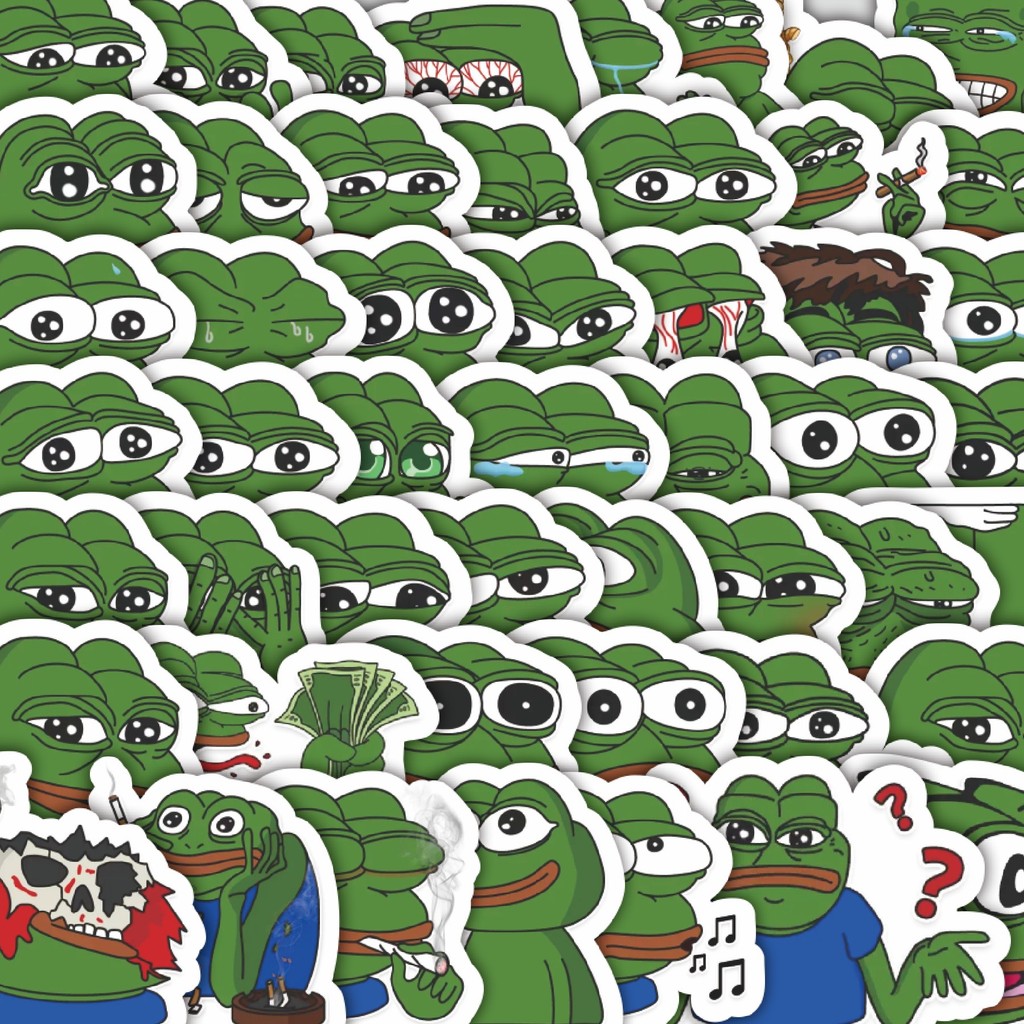 Jual Stiker Cutting Pack Stiker Pepe The Frog Meme Pack 02 Isi 100Pcs ...