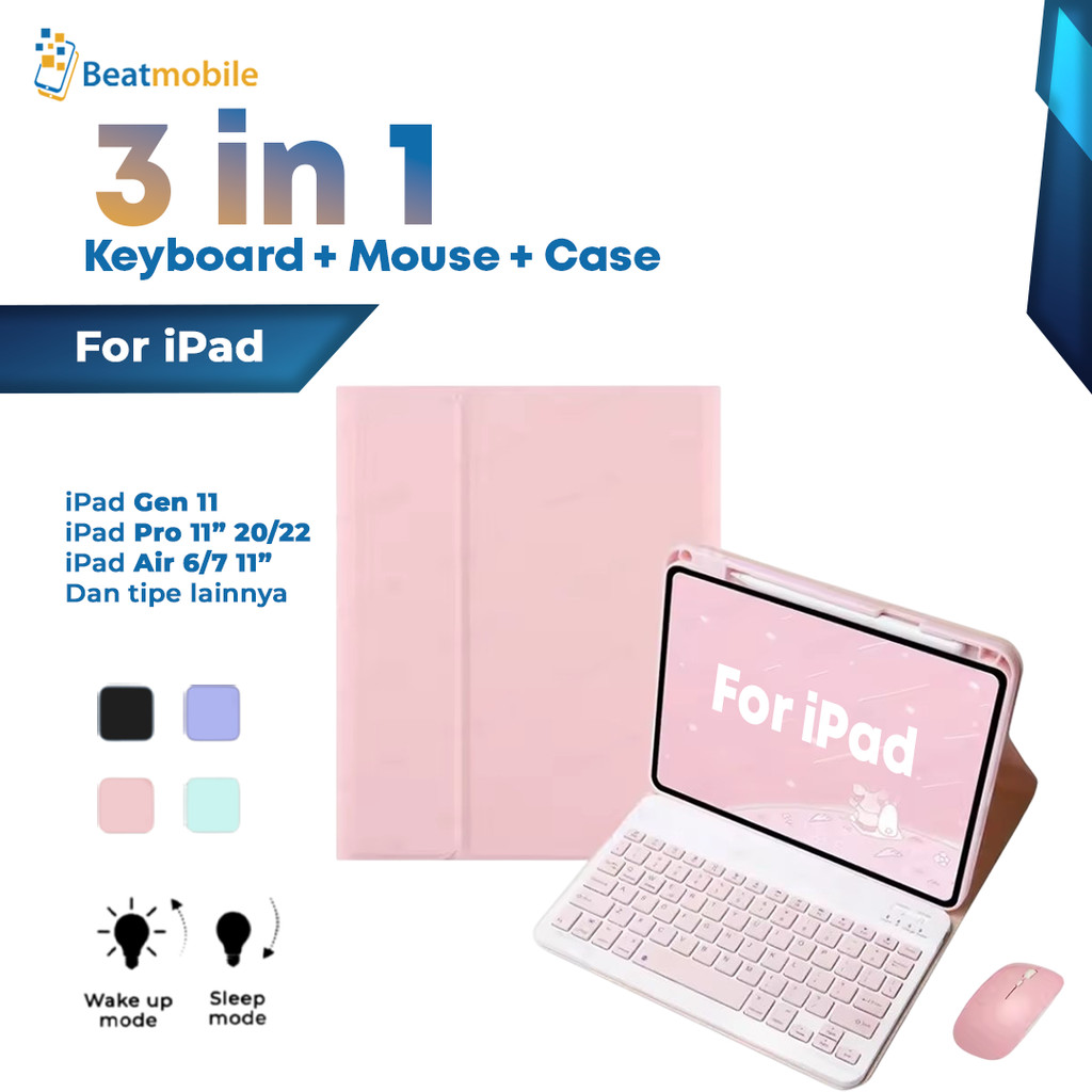 Smart Case Keyboard for iPad Gen 7/8/9/10/11 11
