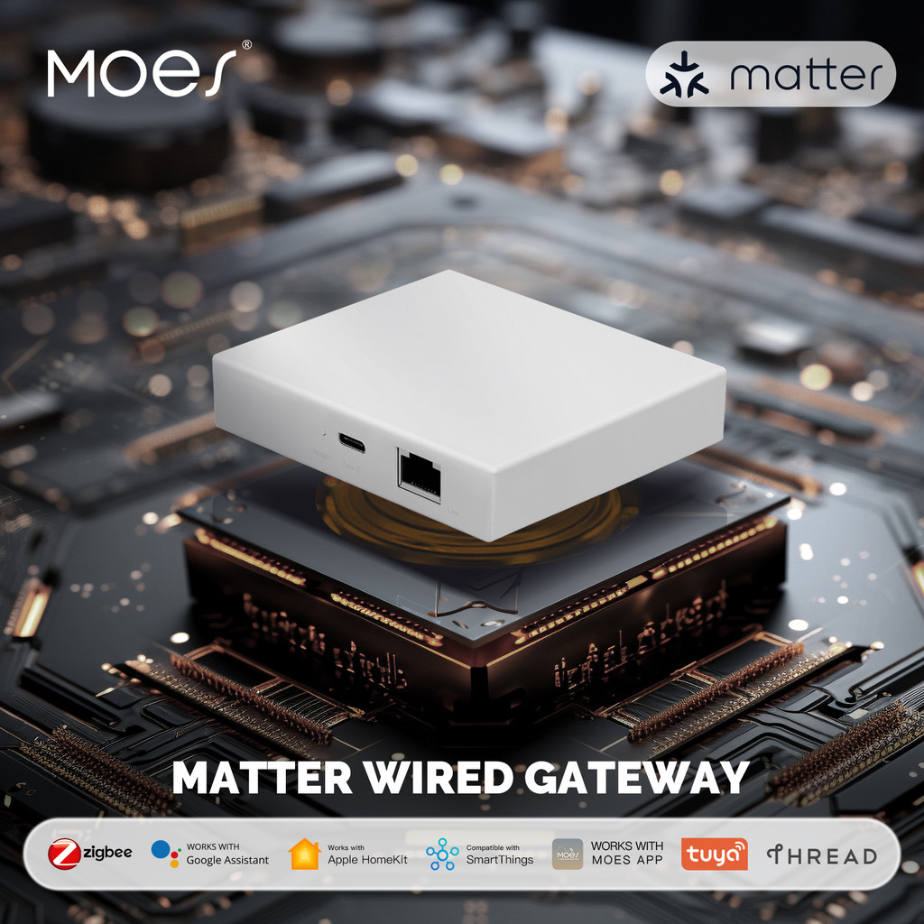 Jual MOES Tuya Zigbee Matter Thread Gateway Smart Home Bridge Matter ...