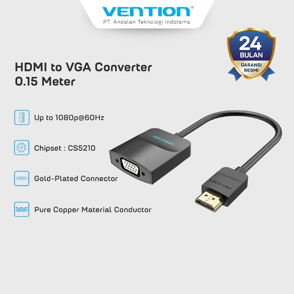 Jual Vention HDMI to VGA Converter Adapter For Monitor dan Proyektor 0 ...