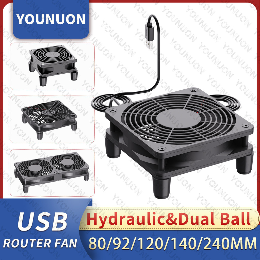 Jual 5V USB Router Fan 80mm 92mm 120mm 140mm DIY TV Box Ball/Sleeve ...