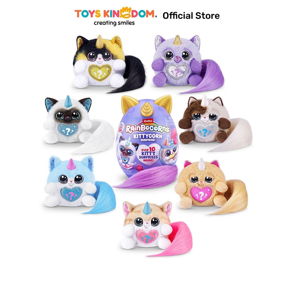 Jual Toys Kingdom Zuru Set Boneka Plush Rainbocorns Kittycorn S3 92104 ...
