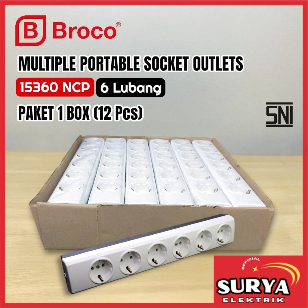 Jual Paket Pack Stop Kontak Arde BROCO 16A NCP 1 / 2 / 3 / 4 / 5 / 6 ...