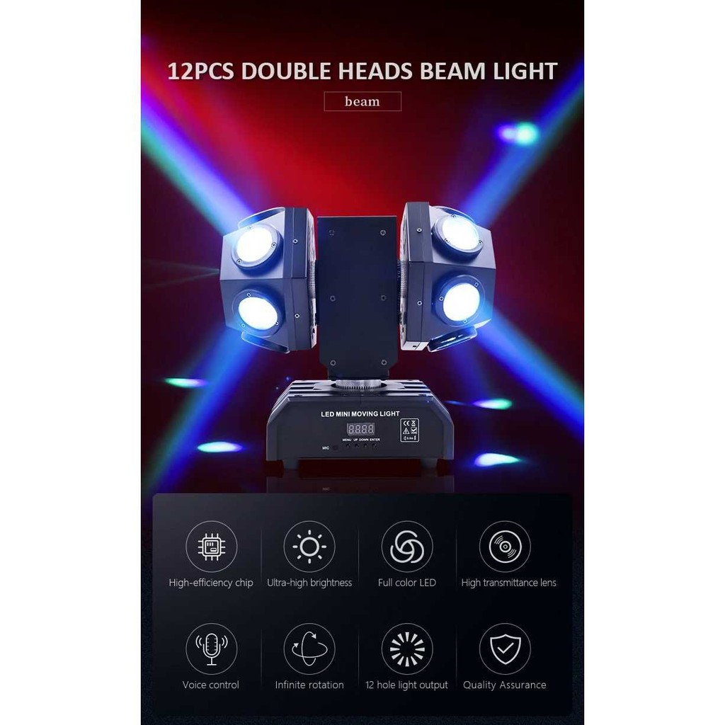 Jual Digap Lampu Sorot LED Laser Beam Disco RGBW Moving Head DMX512 ...