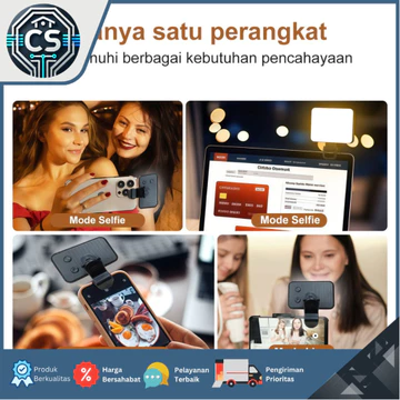 Lampu Selfie Jepit Y67 – Ring Light Super Terang Mini! Kompatibel HP Laptop