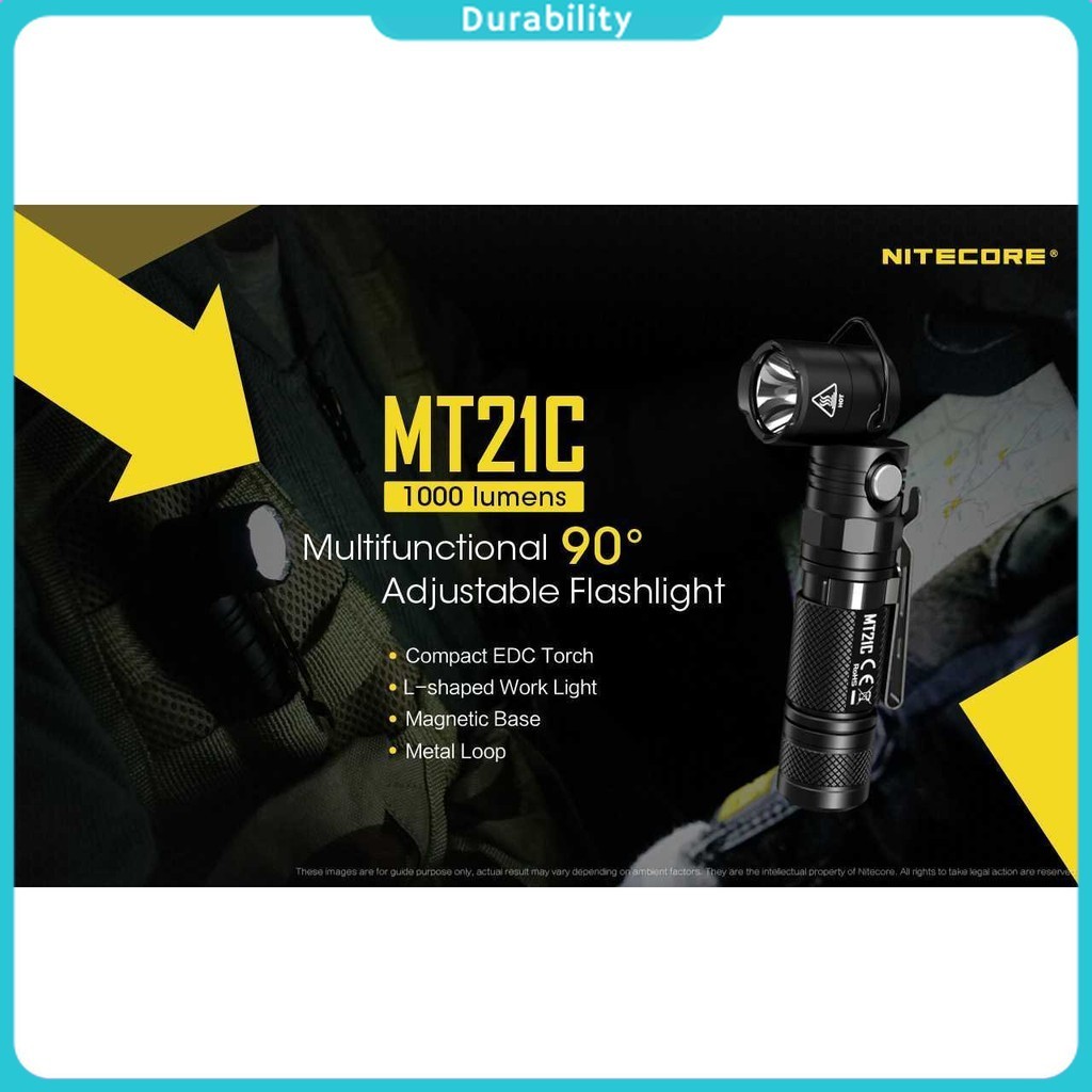 Jual NITECORE Senter LED CREE XP-L HD V6 1000 Lumens IPX8 - MT21C ...