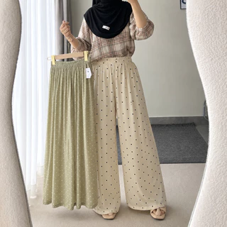 Kulot Hommy Rayon Motif Basic - Celana Polka Daily Outfit