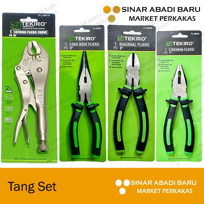 Jual Paket Tang Set Tekiro / Tang Buaya Lurus / Bengkok 10 Inch - Tang ...