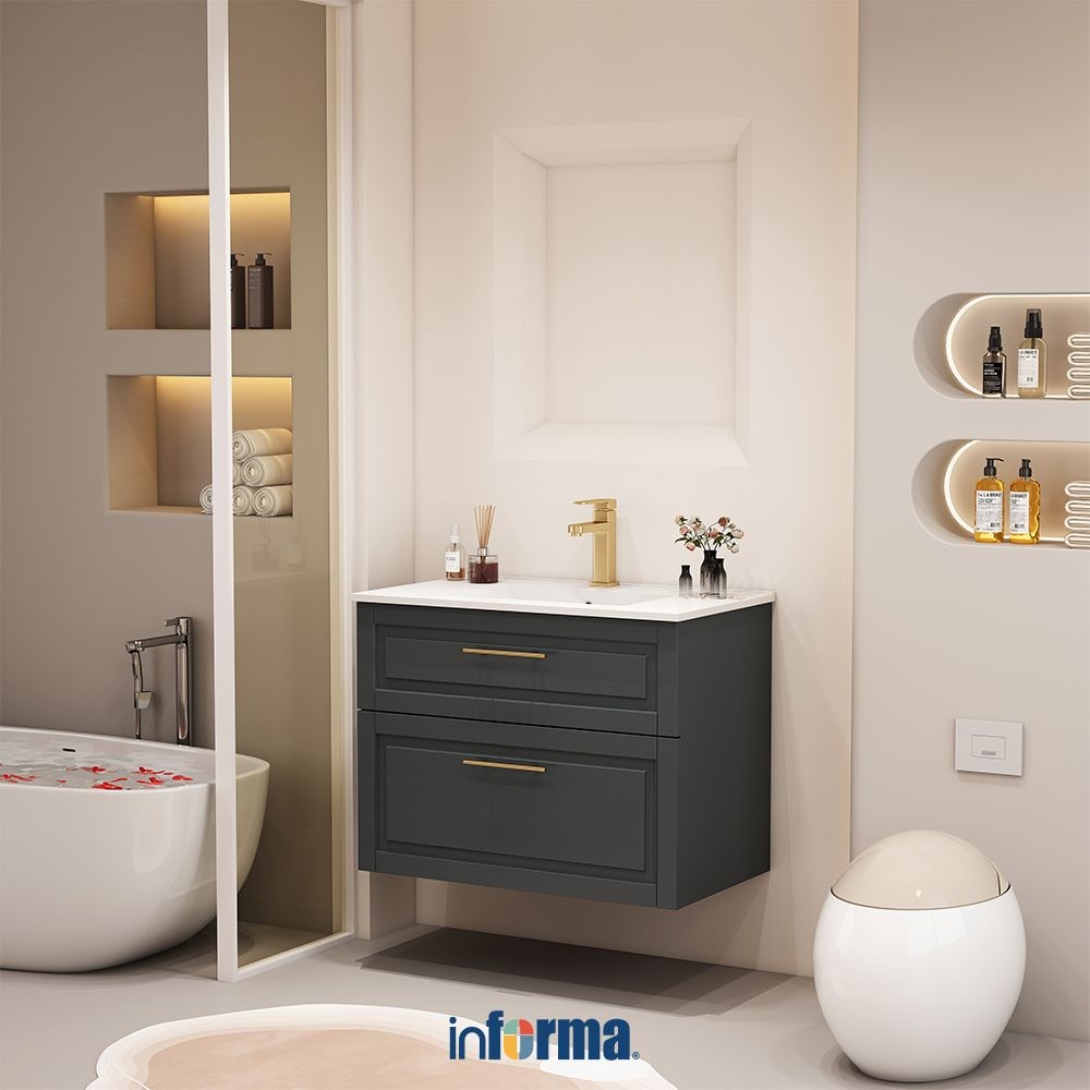 Jual Informa Hugo Kabinet Kamar Mandi - Abu-Abu Organizer Serbaguna ...