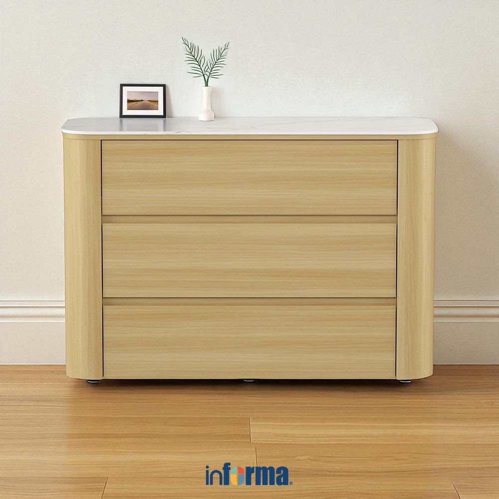 Jual Informa Carlson Laci Penyimpanan 3 Tingkat - Cokelat Oak Dresser ...