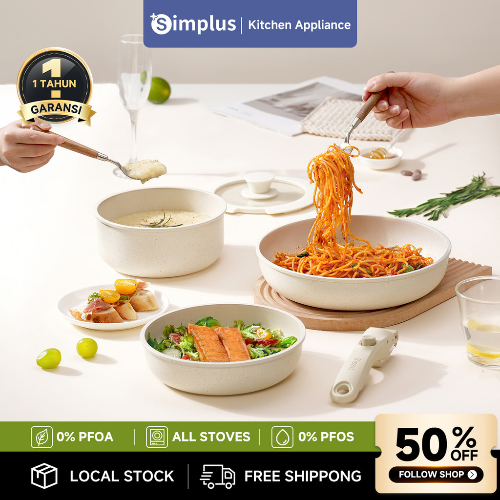 Jual (Hadiah Poin Anggota) Simplus Pots and Pan Set 5 Pieces Detachable ...