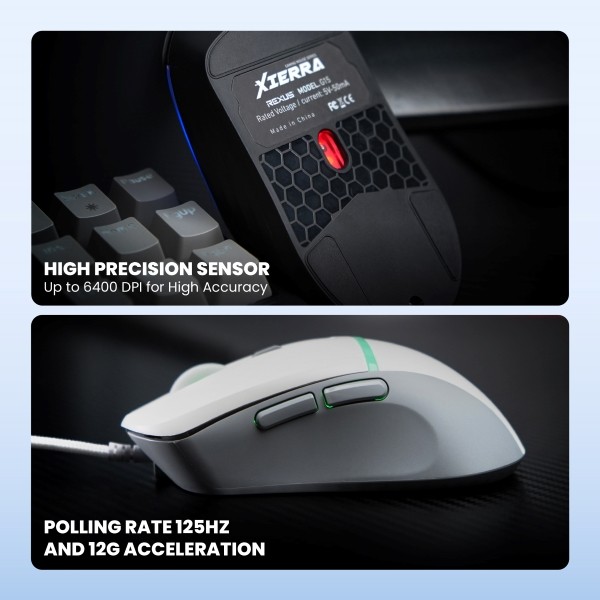 Rexus Xierra G15 Mouse Gaming Wired Dynamic RGB 6400DPI (3)