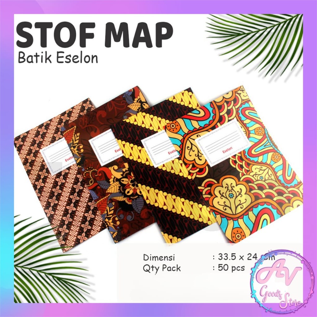 Jual Map Batik Folio Eselon / 1Pak Stofmap Batik isi 10pcs / Map Kertas ...
