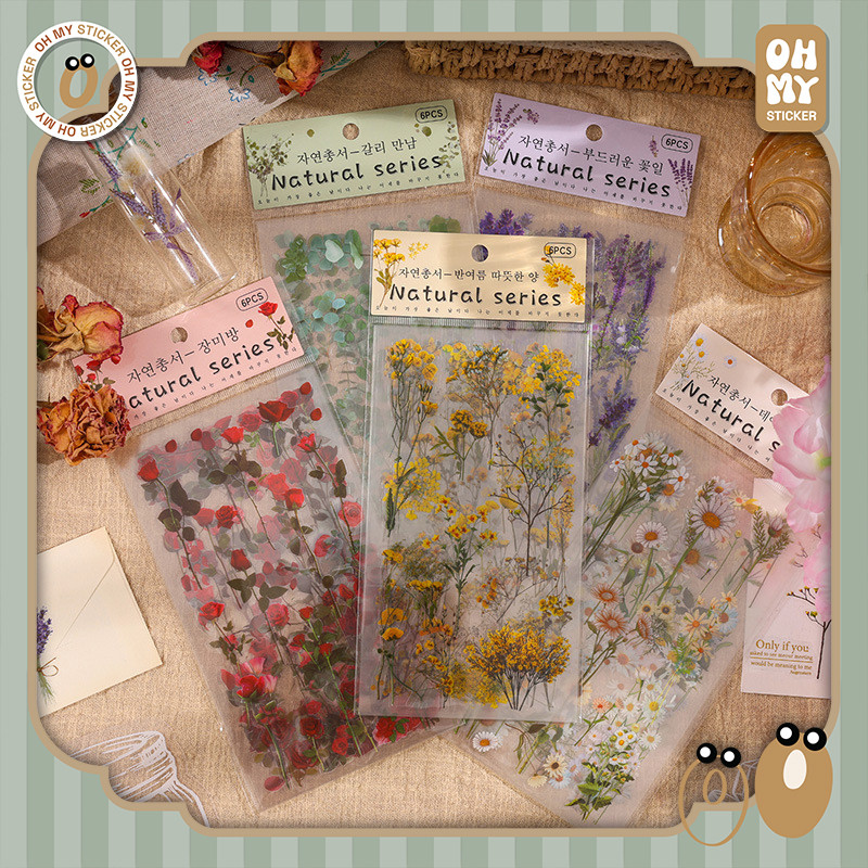 Jual Sticker DIY Motif Bunga isi 6 Lembar - Sticker Lucu Aesthetic ...