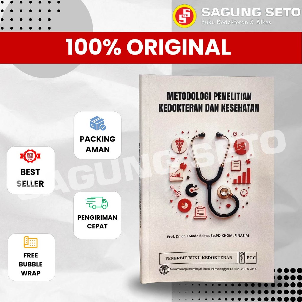 Jual BUKU METODOLOGI PENELITIAN KEDOKTERAN DAN KESEHATAN - PROF DR I ...