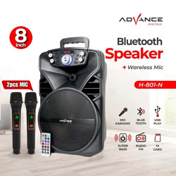 Advance Speaker Bluetooth Portable TWS 8Inch+1xMic Wireless 801N