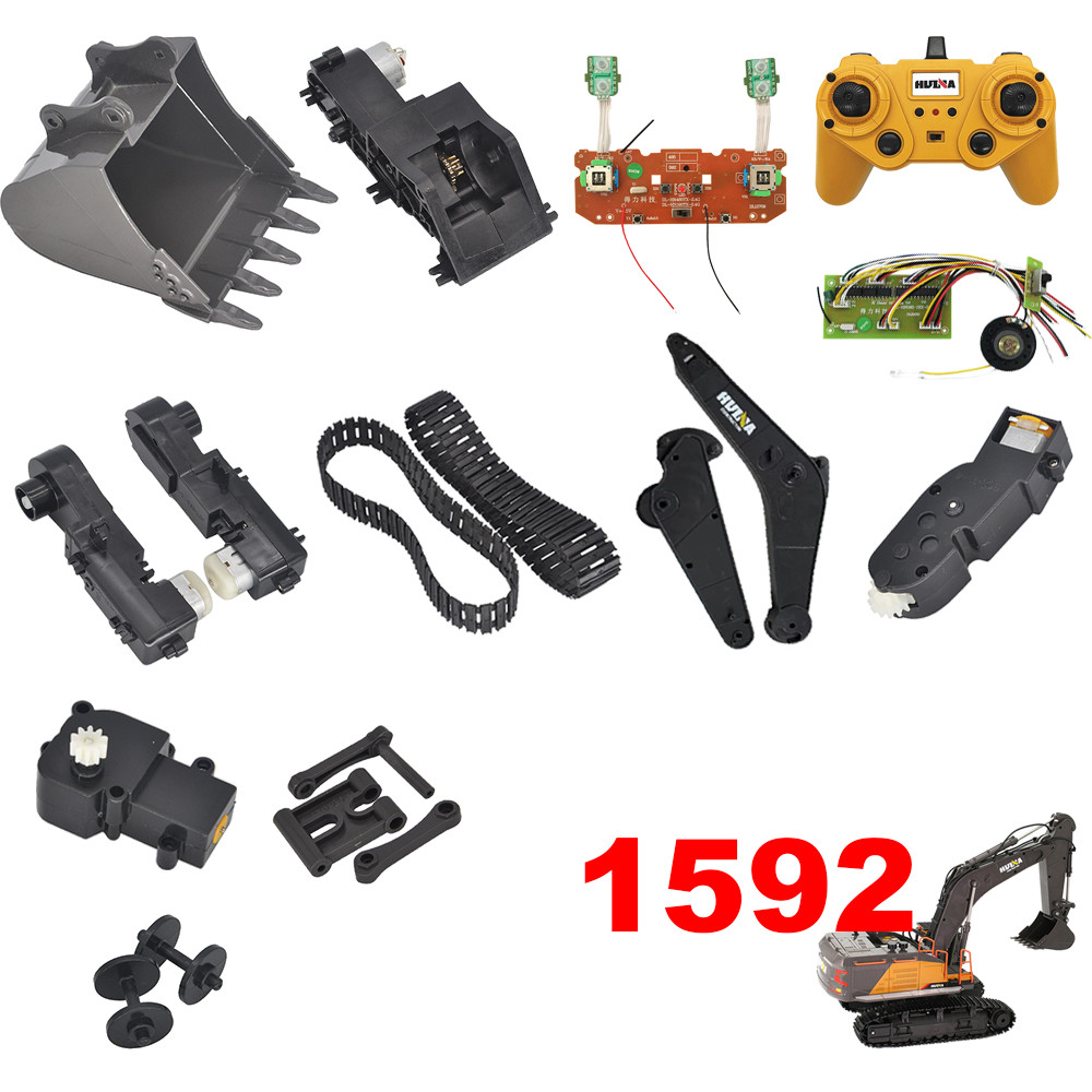 3x Bracci Metallo Per Servo Guida Per Escavatore RC Huina 592 / 1592, Aggiornamento In Lega Di Magnesio
