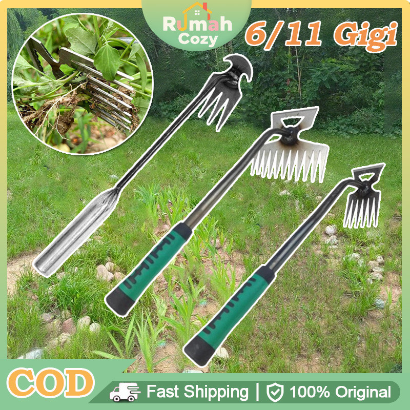 Jual 6/11 Gigi Alat Pencabut Rumput Liar Garden Cangkul Weeding Garu ...
