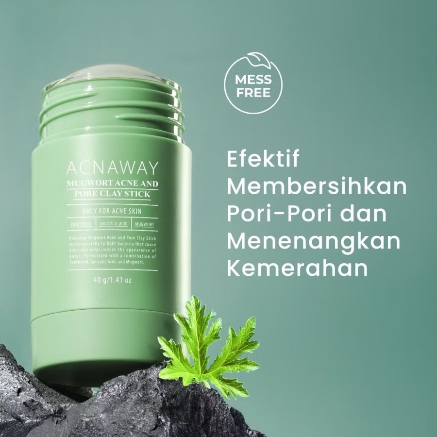 Jual ACNAWAY Mugwort Acne and Pore Clay Stick Mask Panthenol ...