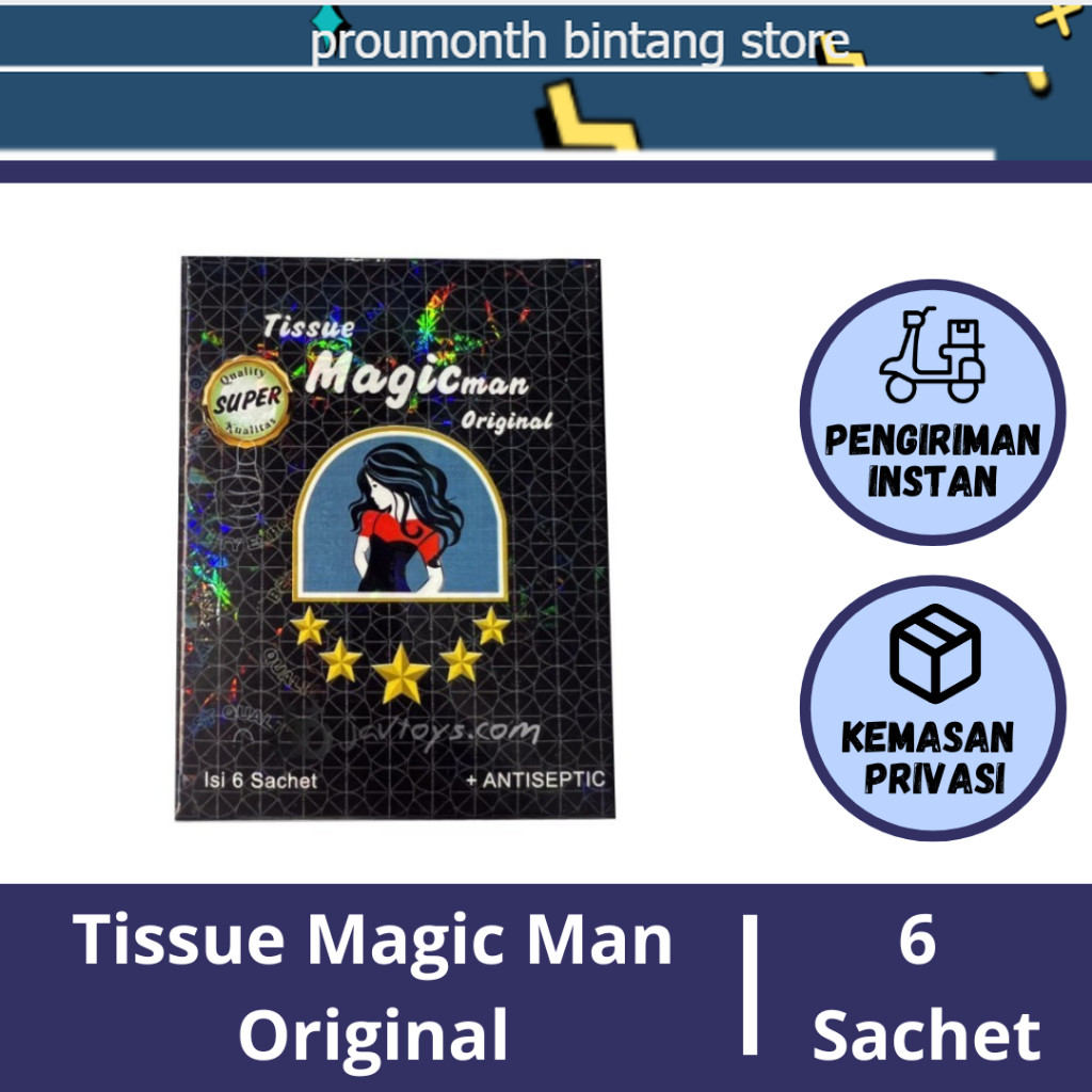 Jual Anti bocor dan seret Tisu Magic Box Isi 6 Sachet / Tissue Magicman ...