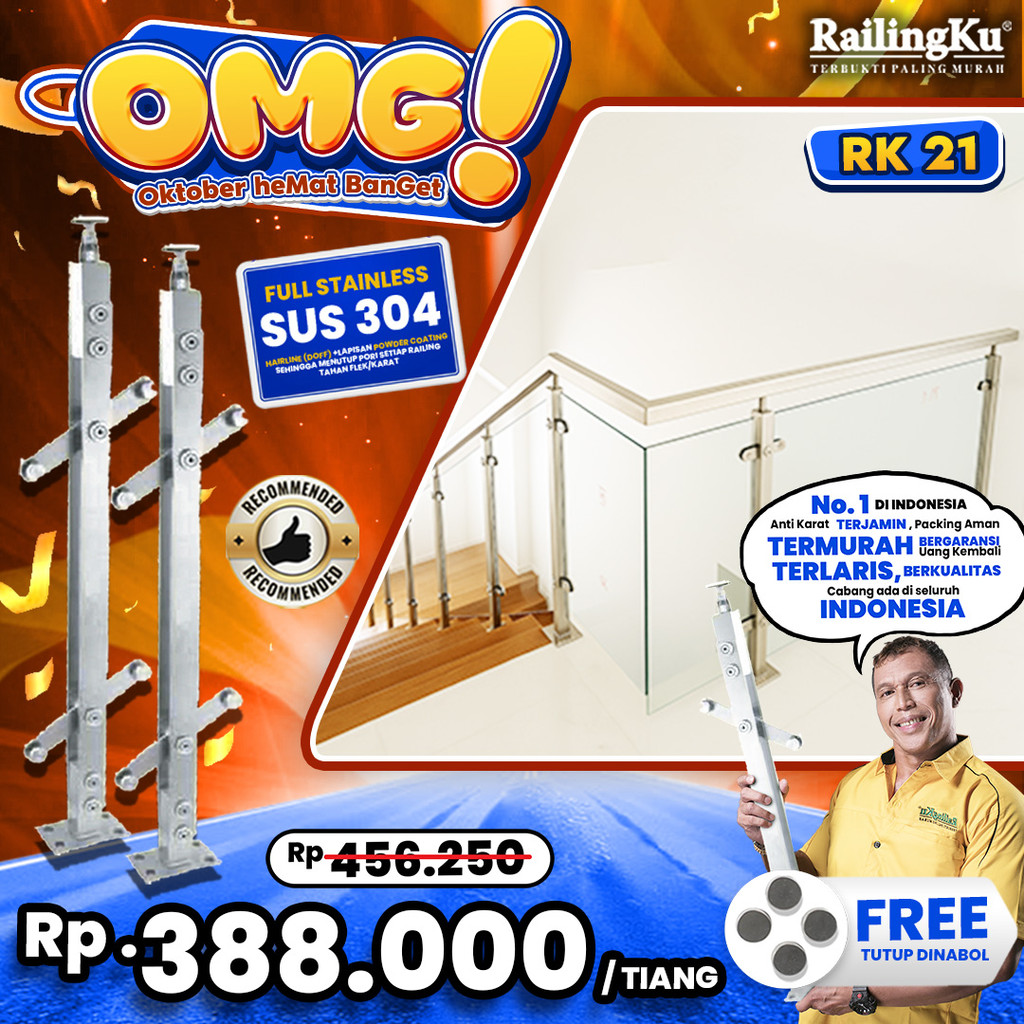 Jual Railing Tangga Stainless Plate Minimalis Railingku [OMG!] RK 21 ...