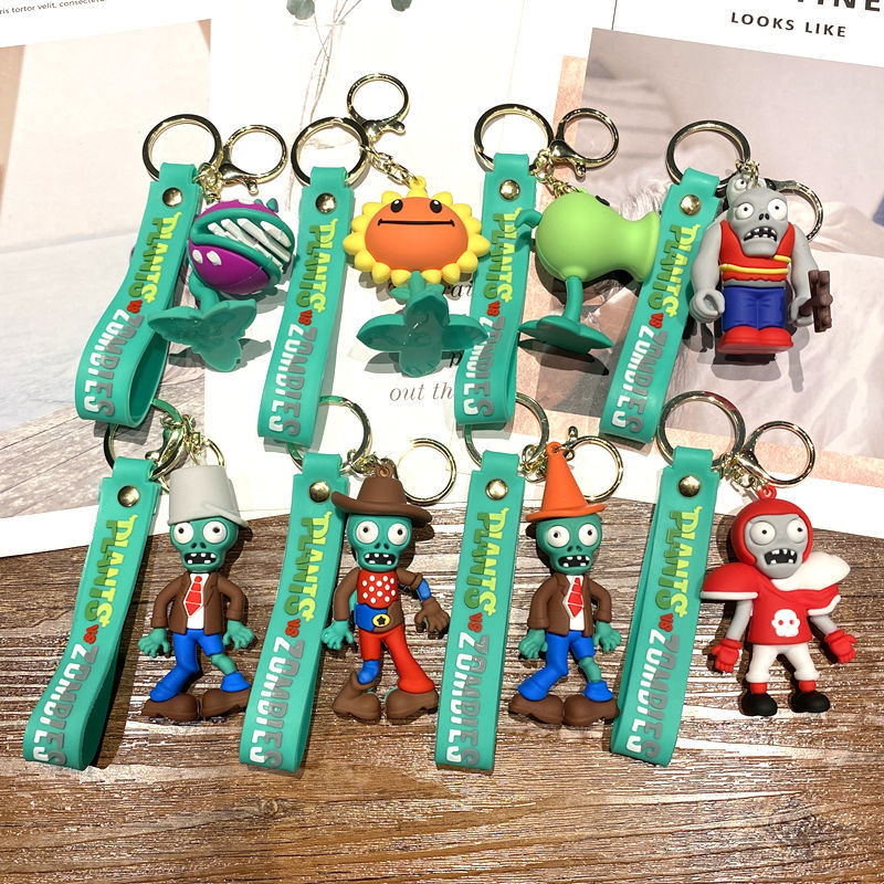 Jual Plants vs. Zombies Keyain Anime Classic Game Monster Peas aracter ...